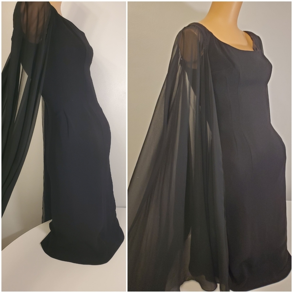 ✨️Host Pick✨️ VINTAGE 1950's Mr. Blackwell Black Cocktail Dress - Picture 5 of 8